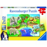 Ravensburger Zvířata v zoo 2 x 12 dílků – Hledejceny.cz