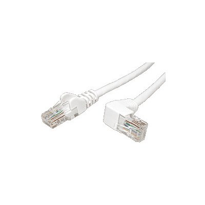 Goobay 21.92.0760 UTP patch kat. 5e, 1 lomený konektor (90°), 0,25m, bílý – Zboží Živě