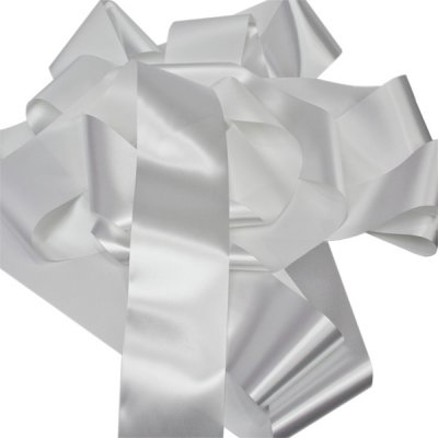 Široká atlasová stuha 100mm - šerpa - bílá – Hledejceny.cz