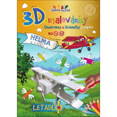 3D omalovánka A4 SET Letadlo – Zboží Mobilmania