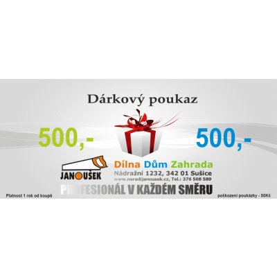 Dárkový poukaz 500Kč č.162618 1 ROK – Hledejceny.cz
