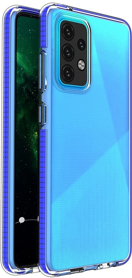 Pouzdro Spring Case TPU Samsung Galaxy A52 4G/5G, A52s 5G clear / blue