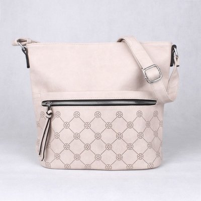 Středně velká hnědo-béžová crossbody kabelka LIDA 736 – Zboží Mobilmania