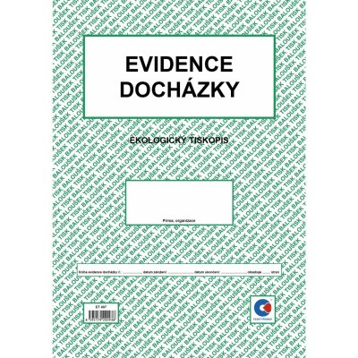 Baloušek Tisk ET407 Evidence docházky A4 – Zboží Dáma