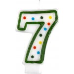 Amscan Dortová svíčka číslo 7 tečky – Zboží Dáma