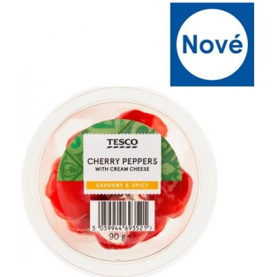Tesco Marinovaná červená paprika plněná čerstvým sýrem 90 g – Zboží Dáma
