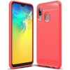 Pouzdro a kryt na mobilní telefon Samsung PROTEMIO 15043 FLEXI TPU Obal Samsung Galaxy A20e červený