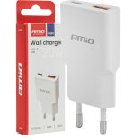 Síťová nabíječka 230V 20W GaN USB-C USB-A AMiO-04838
