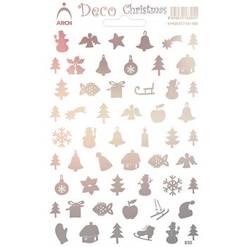 Arch Holografické dekorační samolepky vánoční různé motivy multicolor 830
