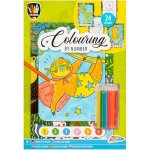 GRAFIX Malování podle čísel 24ks listů A4 zvířátka + pastelky – Hledejceny.cz