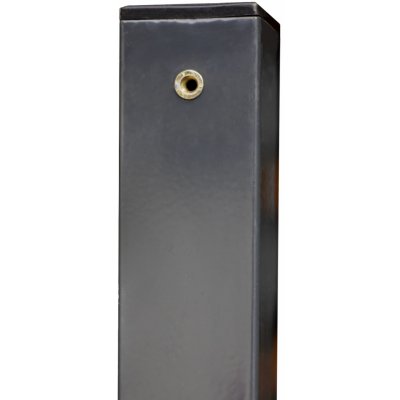 Sloupek 60x60 mm PVC 200 cm antracit, se zalisovanou matkou – Sleviste.cz