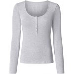 Esmara dámské vroubkované triko s dlouhými rukávy šedá – Hledejceny.cz