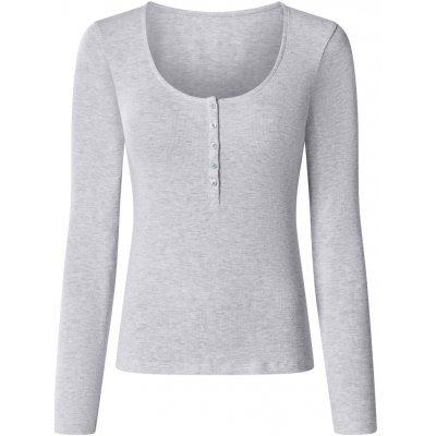 Esmara dámské vroubkované triko s dlouhými rukávy šedá – Hledejceny.cz