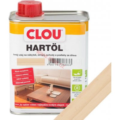Clou HARTÖL (Tvrdý olej na dřevo) bílý 250 ml