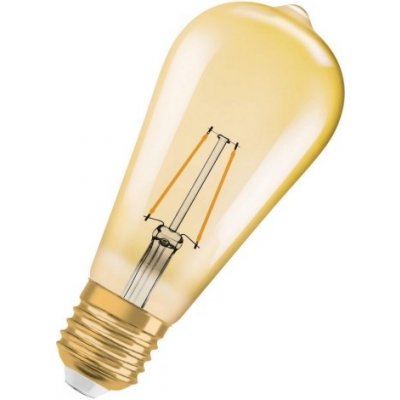 Osram LED žárovka Vintage 1906 E27 2,5W 20W teplá bílá 2000K Retro Filament Gold Edison – Hledejceny.cz
