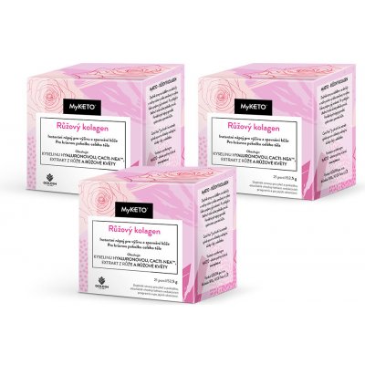 Myketo 3 pack Růžový kolagen 157,5 g