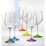 Crystalex Sklenice na víno VIOLA Rainbow 6 x 550 ml – Zboží Mobilmania