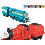 FISHER PRICE Mašinka Tomáš lokomotiva velká kovová + vagonek různé druhy – Zboží Dáma