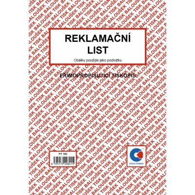 Optys 190 Reklamační list A5, propis., – Zboží Živě