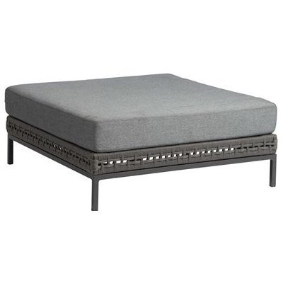Korpus pro stolek/podnožku Corda, Stern, 87x87x14 cm, lankovný výplet šedý (platin), bez podnože – Zboží Mobilmania