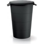 PROSPERPLAST Plastová nádoba s úchyty SMOOTH antracit 160l – Zboží Dáma