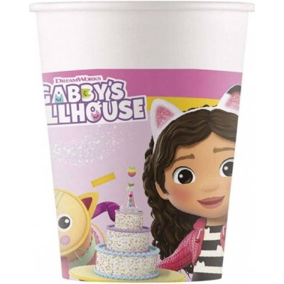 Procos Papírové kelímky Gabby's Dollhouse WM 200 ml štítek SUP – Zboží Dáma