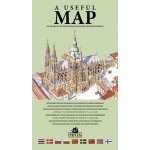 A USEFUL MAP - Praktická mapa centra Prahy s 69 ilustracemi historických památek stříbrná - Daniel Pinta – Hledejceny.cz