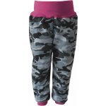 Dětské softshellové kalhoty MASKÁČ bez kapes s fleecem fialový náplet – Zboží Dáma