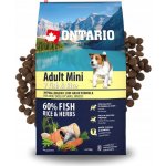 Ontario Adult Mini 7 Fish & Rice 6,5 kg – Sleviste.cz