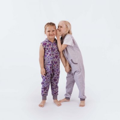 Teplákový overal světle šedý bez tmavých kolen – Zboží Dáma