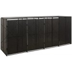 vidaXL Poly ratan 274 x 80 x 117 cm černý – Zboží Dáma