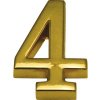 Domovní číslo Domovní číslo "4", zlaté, výška 10 cm