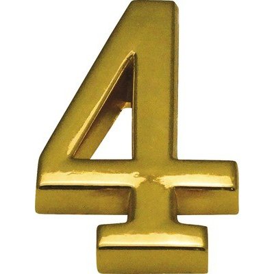 Domovní číslo "4", zlaté, výška 5 cm – Zboží Mobilmania
