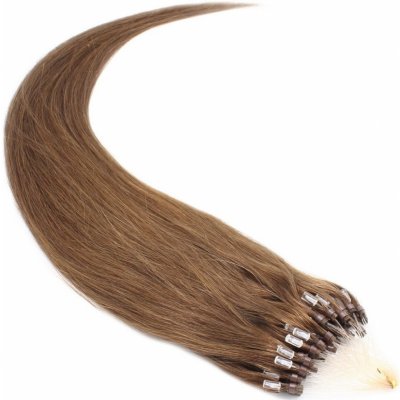 40cm vlasy evropského typu pro metodu Micro Ring Easy Loop 0,7g/pr. světlejší hnědá – Zboží Mobilmania