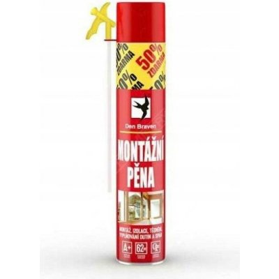 Den Braven Montážní pěna PUR trubičková 500 + 250 ml ZDARMA – HobbyKompas.cz
