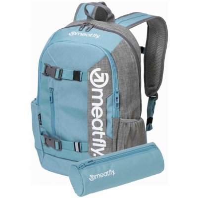 Meatfly Basejumper Grey Heather / Aqua Šedá 22 l – Zboží Mobilmania