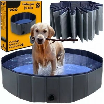 Dog Pool Skládací bazén 120 x 30 cm šedo-modrý – Sleviste.cz