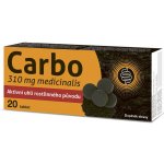 Carbo medicinalis 310 mg aktivní uhlí 20 tablet – Hledejceny.cz
