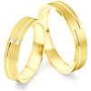 Prsteny Savicki Snubní prsteny žluté zlato ploché SAVOBR210