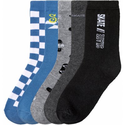 Pepperts Chlapecké ponožky s BIO bavlnou, 5 párů šedá / tmavě modrá / černá – Zboží Mobilmania