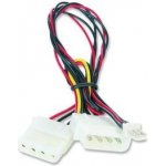 Gembird CC-PSU-5 kabel MOLEX (4pin) s vývodem pro ventilátor (3pin FAN) 15cm – Zboží Mobilmania