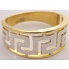 Prsteny Klenoty Budín dámský zlatý prsten v kombinaci zlata HK1018
