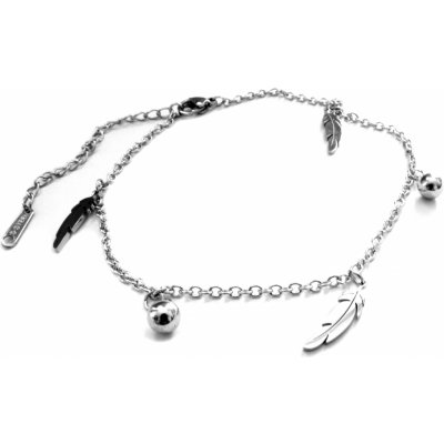 Steel Jewelry Náramek na nohu pírka z chirurgické oceli NK090392 – Hledejceny.cz