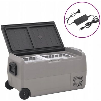 zahrada-XL Chladicí box s kolečky a adaptérem černý a šedý 36 l PP a PE – Zbozi.Blesk.cz