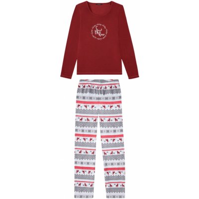 Esmara dámské pyžamo červená/bílá – Zboží Mobilmania