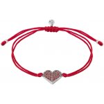 Granát Turnov Stříbrný náramek Shamballa s českým granátem EXPO 2025 rhodiovaný srdce – Sleviste.cz