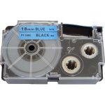 Kompatibilní páska s Casio XR-18BU1, 18mm x 8m černý tisk / modrý podklad – Hledejceny.cz