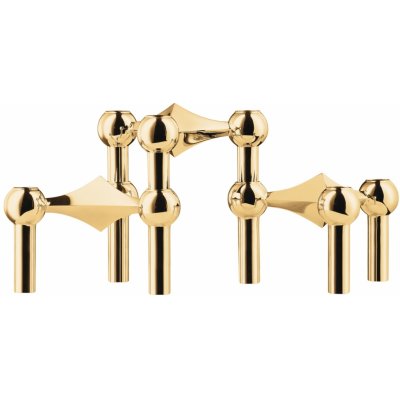 STOFF NAGEL Designový svícen STOFF Nagel Solid Brass – set 3 ks, zlatá barva, kov – Hledejceny.cz