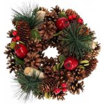 HOMESTYLING Vánoční věnec borovice 25 cm přírodní KO-YZB000200prir – Zboží Mobilmania
