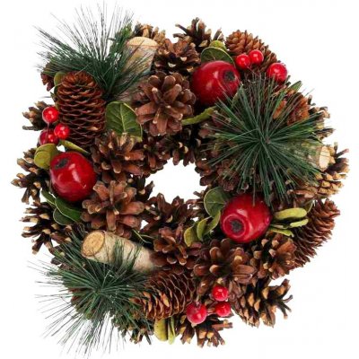HOMESTYLING Vánoční věnec borovice 25 cm přírodní KO-YZB000200prir – Zboží Mobilmania